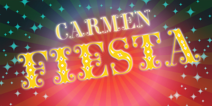 Пример шрифта Carmen Fiesta